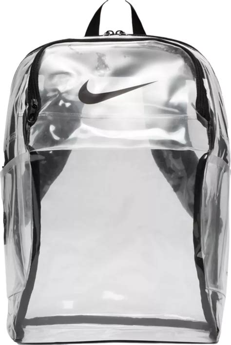 black Nike backpack see through